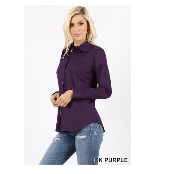 Classic Buttoned Down Dress Shirt - Formal Office Shirt - Picture 2 of 3